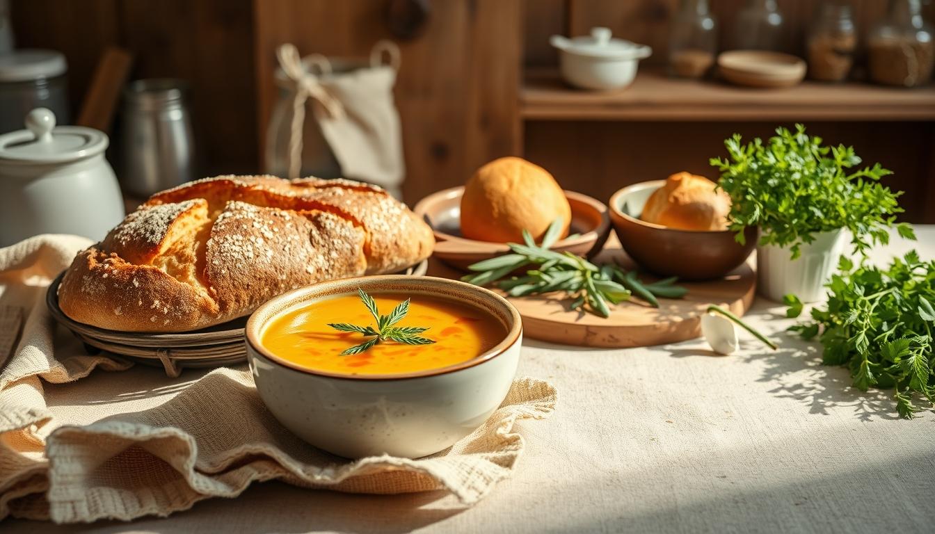 Seasonal meal prepared in a home kitchen